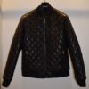 Diamond-Quilted Leather Jacket