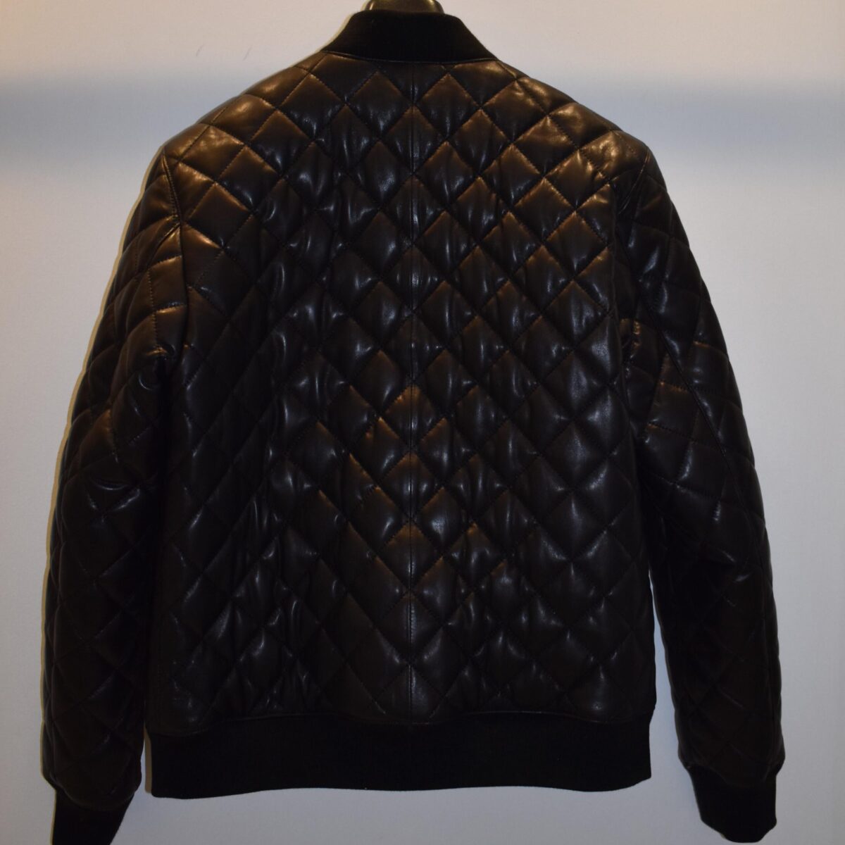 695e598159f447123fa4e579.jpg Handmade Quilted Leather Bomber Jacket – Luxury Black Diamond-Stitch Men’s Designer Outerwear