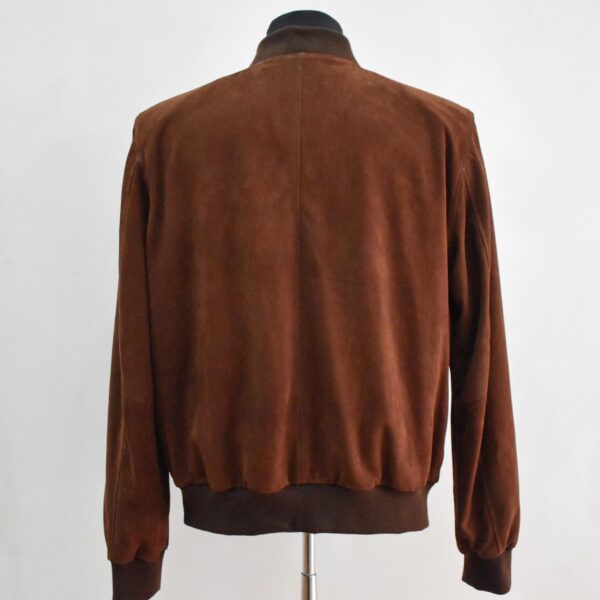 High-End Suede Genuine Leather Bomber Jacket | Burgundy Red & Brown Luxury Coat