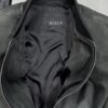 Men's Grey Black Gradient Leather Bomber Jacket: Handmade Suede