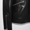 Black Leather Moto Racer Jacket | Men's Designer Zip-Up Coat | Classic Biker Style Outerwear