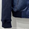 695e599159f447123fa4e917.jpg Navy Blue Ostrich Leather Wool Bomber Jacket | Luxury Men's Outerwear
