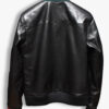 Men's Red Green Italian Colors Black Textured Genuine Leather Bomber Jacket