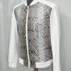 Luxury Genuine Python Skin Lambskin Leather Bomber Jacket – Handmade Designer Outerwear