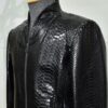 695e599d59f447123fa4eb34.jpg Exotic Black Python Skin Jacket | Men's Luxury Leather Coat | Handmade Genuine Snake Skin Outerwear