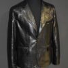 Genuine Black Python Skin Blazer - Exotic Men's Suit Jacket - Luxury Snake Coat