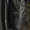Genuine Black Python Skin Blazer - Exotic Men's Suit Jacket - Luxury Snake Coat