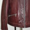 695e59b859f447123fa4efee.jpg Genuine Burgundy Python Skin Racer Jacket - Luxury Wine Red Snake Leather Moto Coat
