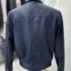 695e59be59f447123fa4f0fc.jpg Genuine Ostrich Quill Leather Men's Navy Blue Luxury Handmade Bomber Jacket