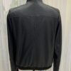 Men's Real Python Skin Trim Textured Genuine Leather Black Luxury Jacket