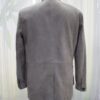 Handmade Suede Leather Safari Jacket - Men's Bespoke Gray Coat