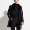 695e59c859f447123fa4f2af.jpg Genuine Python Leather Coat: Men's Black Navy Blue Mink Fur Collar