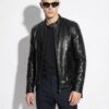 695e59cb59f447123fa4f635.jpg Genuine Python Leather Men's Exotic Snake Skin Black Luxury Moto Jacket