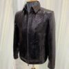 Genuine Python Leather Men's Exotic Snake Skin Red Black Luxury Handmade Jacket