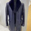 695e59cb59f447123fa4f654.jpg Genuine Python Leather Coat: Men's Black Navy Blue Mink Fur Collar