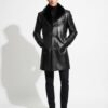 695e59cc59f447123fa4f682.jpg Genuine Python Leather Coat: Men's Black Navy Blue Mink Fur Collar