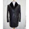 695e59cd59f447123fa4f9b6.jpg Genuine Python Leather Coat: Men's Black Navy Blue Mink Fur Collar