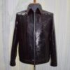 Genuine Python Leather Men's Exotic Snake Skin Red Black Luxury Handmade Jacket