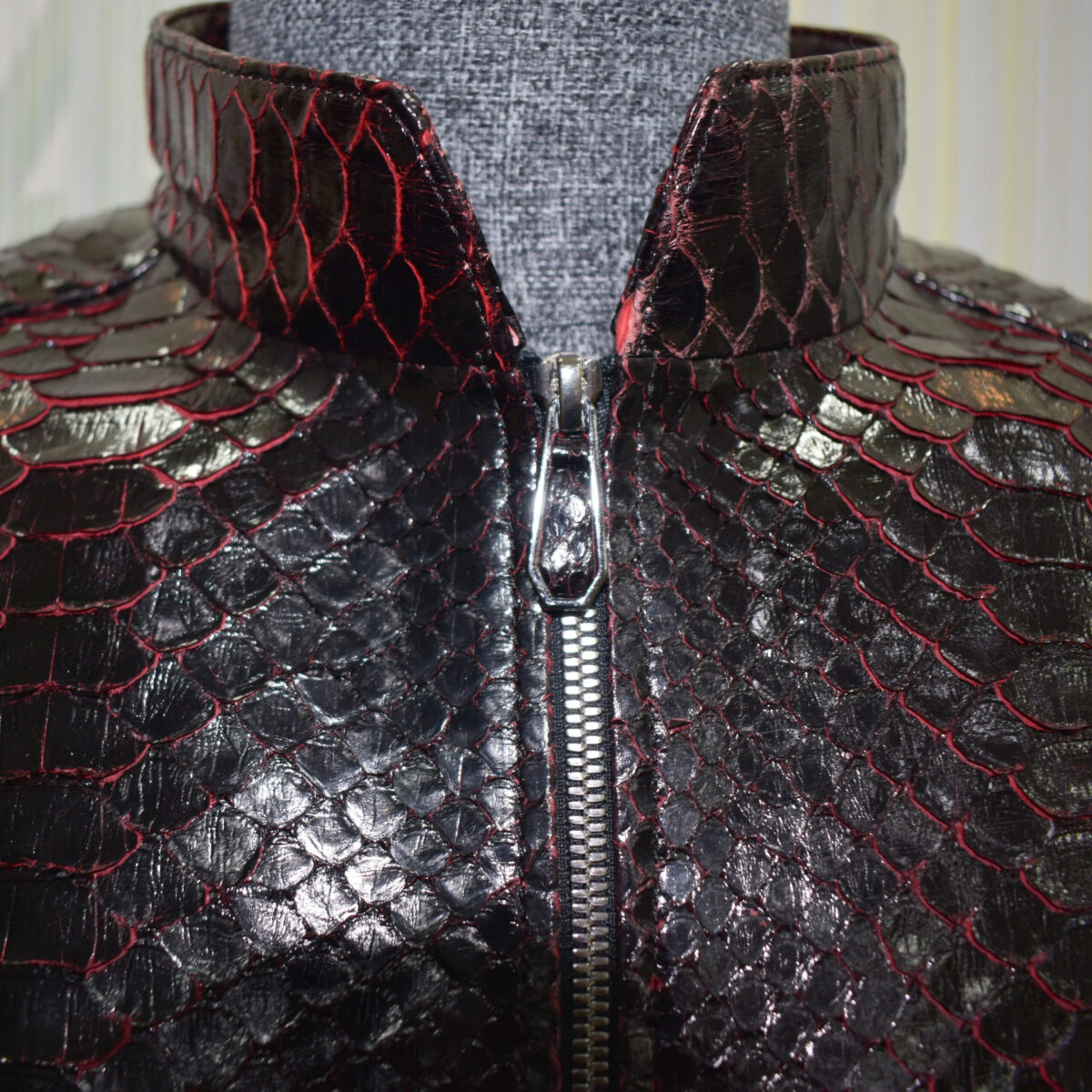 Red and Black Python Jacket