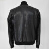 Men's Black Python Leather Suede Trim Exotic Snake Skin Luxury Handmade Jacket