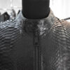 695e59d159f447123fa5042f.jpg Genuine Python Leather Men's Exotic Snake Skin Black Luxury Moto Jacket