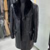 695e59d359f447123fa505d3.jpg Genuine Python Leather Coat: Men's Black Navy Blue Mink Fur Collar