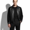 Men's Handmade Python Leather Suede Jacket