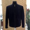 Metis Suede Genuine Leather Men's Luxury Navy Blue Bespoke Jacket