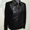Men's Handmade Python Leather Suede Jacket