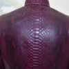 Bordeaux Python Leather Burgundy Exotic Snake Skin Men's Luxury Bespoke Jacket