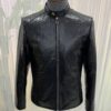 Genuine Python Leather Removable Real Fox Fur Hooded Handmade Jacket For Men