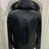 Genuine Python Leather Removable Real Fox Fur Hooded Handmade Jacket For Men