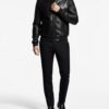 Genuine Python Leather Men's Exotic Snake Skin Black Luxury Jacket