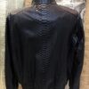 Genuine Python Leather Men's Exotic Snake Skin Black Luxury Jacket