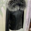 Genuine Python Leather Removable Real Fox Fur Hooded Handmade Jacket For Men