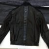 695e59e659f447123fa52ff8.jpg Men's Real Python Skin Trim Genuine Leather Black Luxury Bomber Jacket