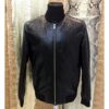 Men's Genuine Python Leather Made To Measure Bespoke Black Bomber Jacket
