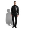 Men's Genuine Python Leather Made To Measure Bespoke Black Bomber Jacket
