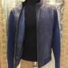 695e59eb59f447123fa53ba0.jpg Genuine Python Leather Knit Cotton Men's Luxury Navy Blue Black Cardigan