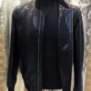 Men's Genuine Python Leather Made To Measure Bespoke Black Bomber Jacket