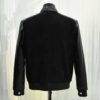 Men's Black Suede Jacket with Genuine Python Leather Sleeves
