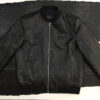 Men's Genuine Python Leather Made To Measure Bespoke Black Bomber Jacket