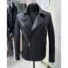 695e59ef59f447123fa54417.jpg Men's Real Python Skin Trim Genuine Leather Black Luxury Motorcycle Biker Jacket