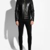 695e59f159f447123fa54aa6.jpg Luxury Men's Black Python Leather Genuine Snake Skin Exotic Moto Jacket