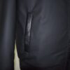 Men's Real Python Leather Trim Waterproof Fabric Luxury Bomber Jacket