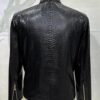 695e59f559f447123fa55679.jpg Luxury Men's Black Python Leather Genuine Snake Skin Exotic Moto Jacket
