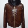 695e59fc59f447123fa56838.jpg Genuine Python Leather Real Sheep Fur Lining Men's Luxury Brown Hoodie Jacket