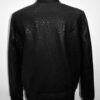 695e59fd59f447123fa568b8.jpg Genuine Ostrich Quill Leather Men's Black Luxury Handmade Bomber Jacket