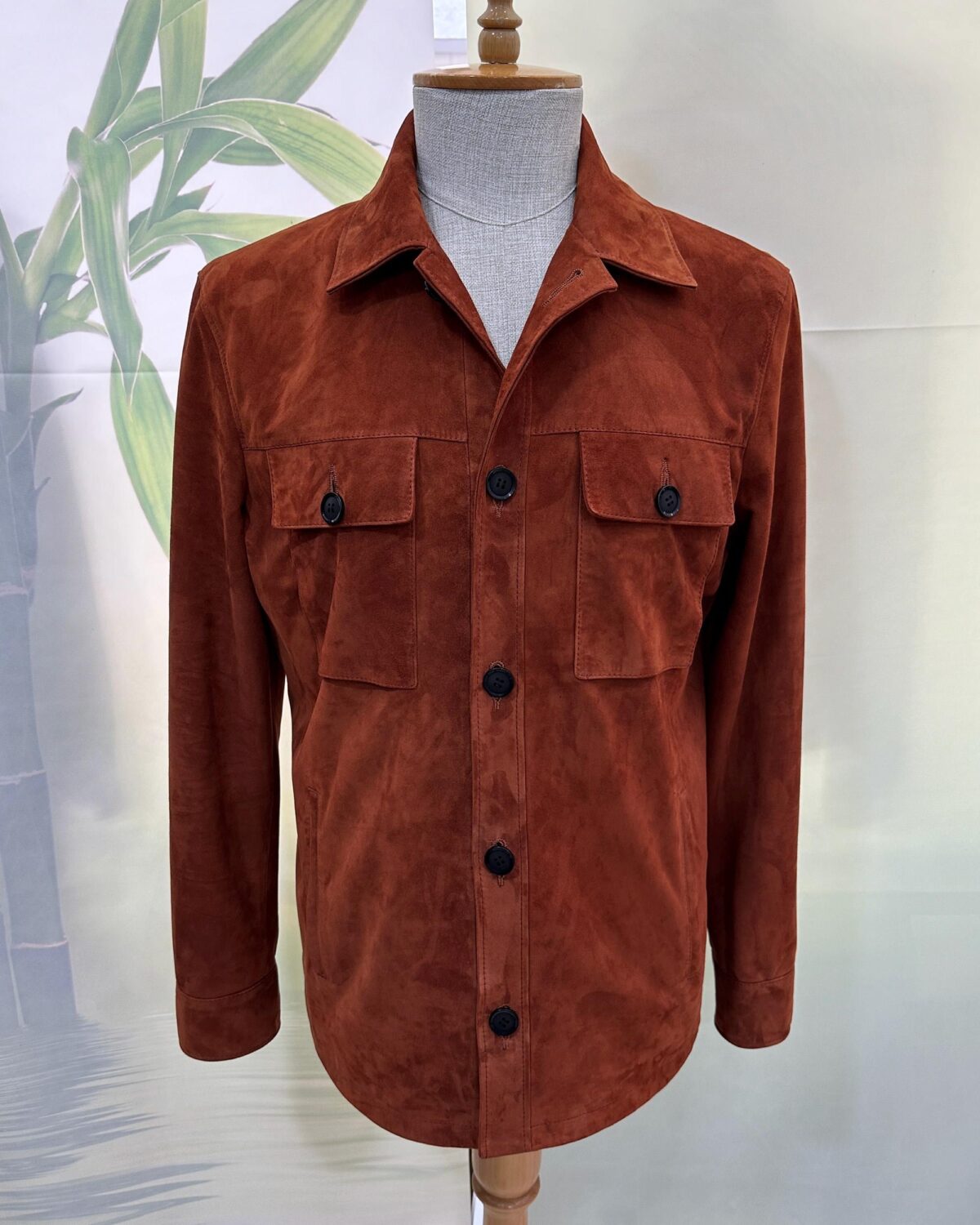 695e59fe59f447123fa569b1.jpg Tan Brown Suede Field Jacket | Men's Leather Shacket | Classic Button-Up Outerwear
