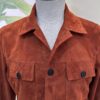 695e5a0159f447123fa56c8c.jpg Tan Brown Suede Field Jacket | Men's Leather Shacket | Classic Button-Up Outerwear